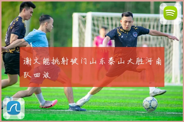 谢文能挑射破门山东泰山大胜河南队回放